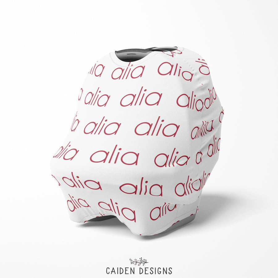 Thin Block Name Multi-Use Baby Car Seat Cover