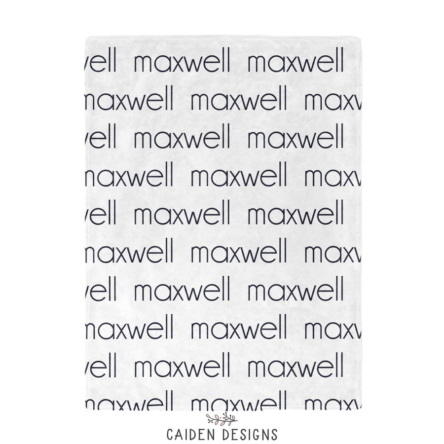 Thin Block Name Personalized Blanket