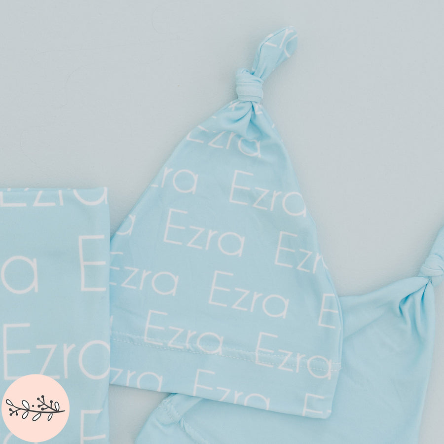 Thin Block Name Personalized Baby Hat