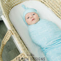 Thin Block Personalized Name Baby Swaddle Blanket