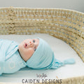 Thin Block Personalized Name Baby Swaddle Blanket