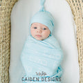 Thin Block Personalized Name Baby Swaddle Blanket