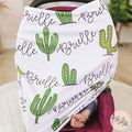 Tropical Cactus Personalized Baby Car Seat Cover