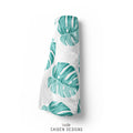 Monstera Leaves Blanket