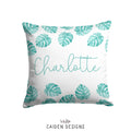 Monstera Leaves Personalized Pillow