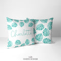 Monstera Leaves Personalized Pillow