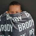 Uppercase Personalized Name Blanket
