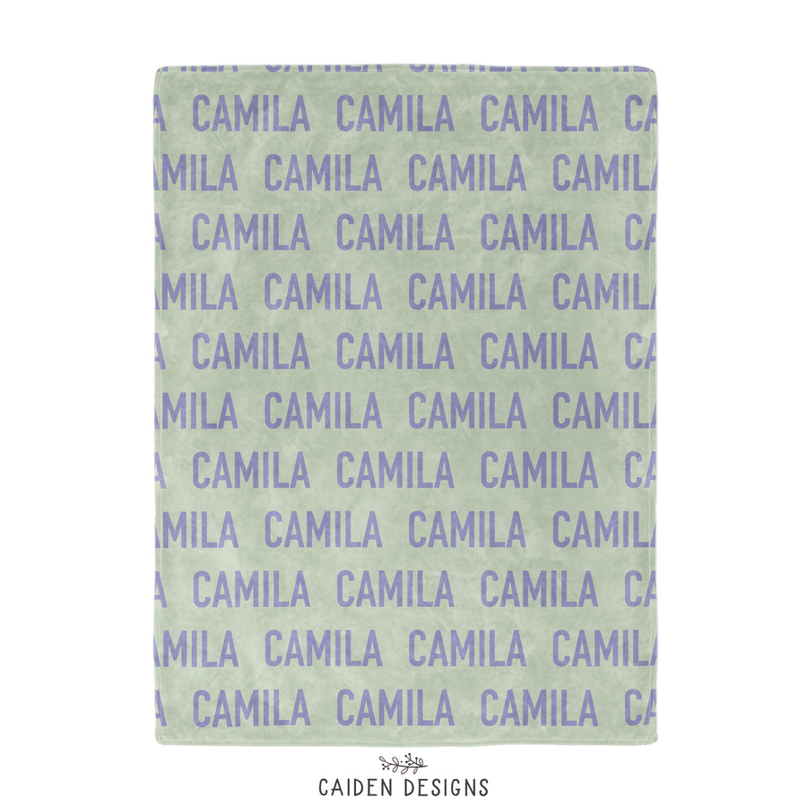 Uppercase Personalized Name Blanket