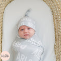 Uppercase Personalized Name Baby Swaddle Blanket