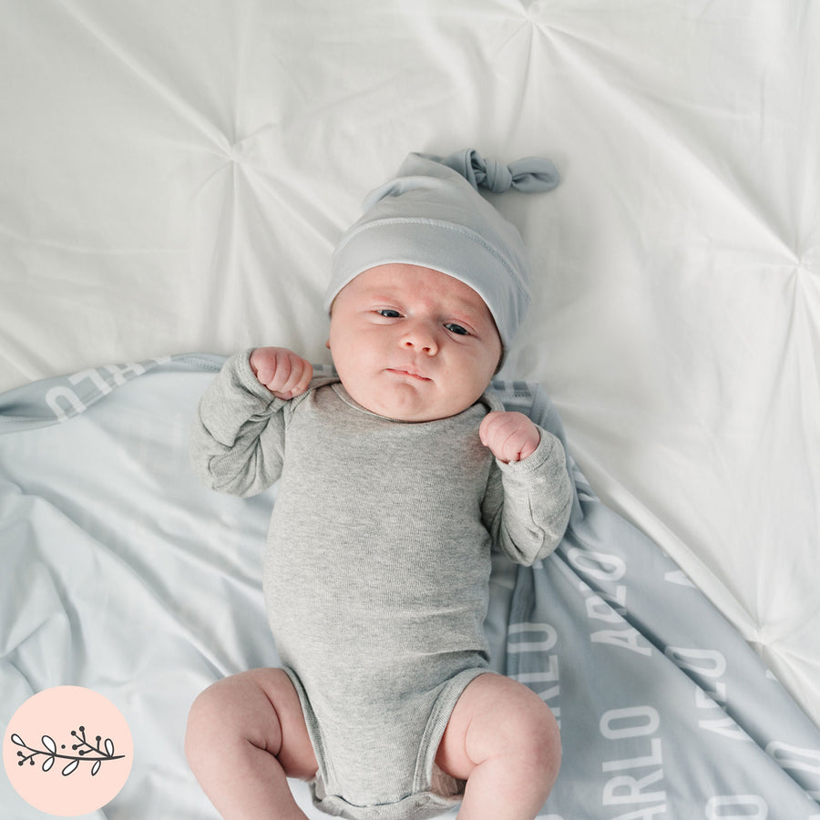 Uppercase Personalized Name Baby Swaddle Blanket