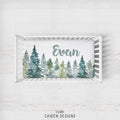 Watercolor Forest Personalized Crib Sheet