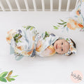 Watercolor Roses & Thistles Baby Headband
