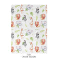Watercolor Safari Personalized Baby Blanket