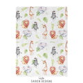 Watercolor Safari Personalized Kids Blanket