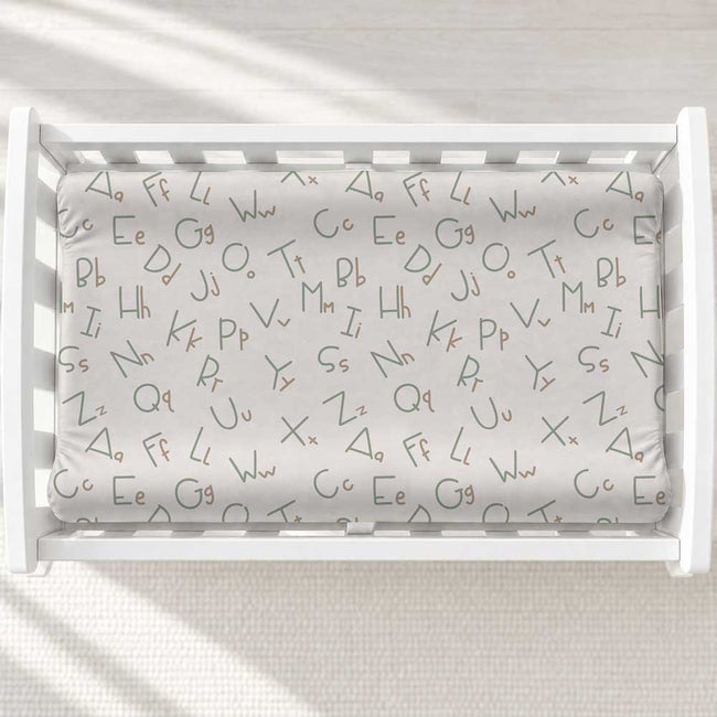 ABC Personalized Changing Pad Cover | Sage Alphabet