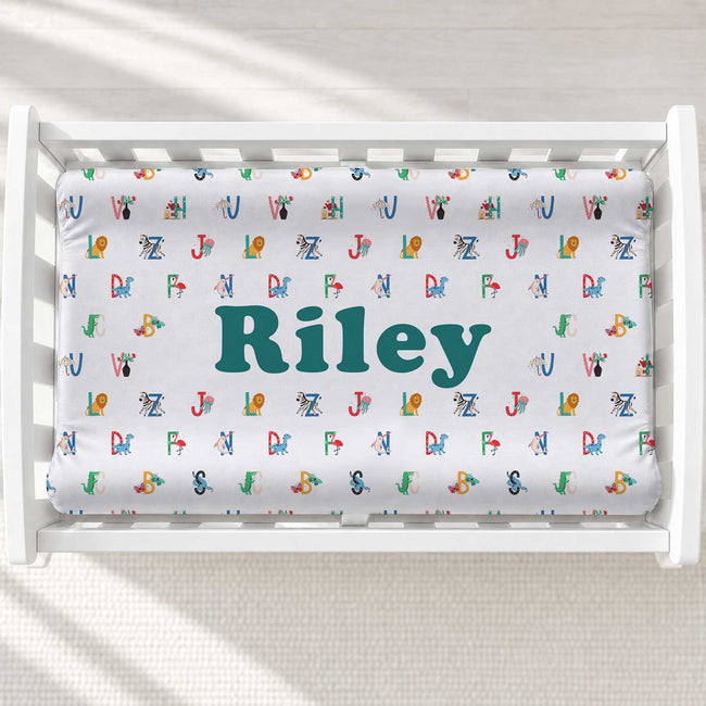 Alphabet Adventures Personalized Changing Pad Cover