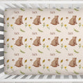 Bear Hug Meadow Personalized Crib Sheet