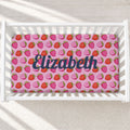 Berry Sweet Strawberries Personalized Crib Sheet