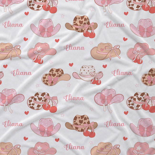 Bows & Buckaroos Personalized Crib Sheet