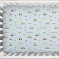Busy Builders Personalized Crib Sheet