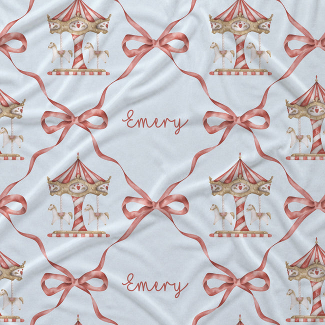 Carousel Dreams Personalized Crib Sheet