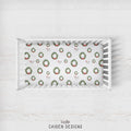 Personalized Christmas wreath crib sheet with evergreen branches, red bows and optional baby name