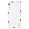 Personalized Christmas wreath twin fitted sheet with red berries and bows
