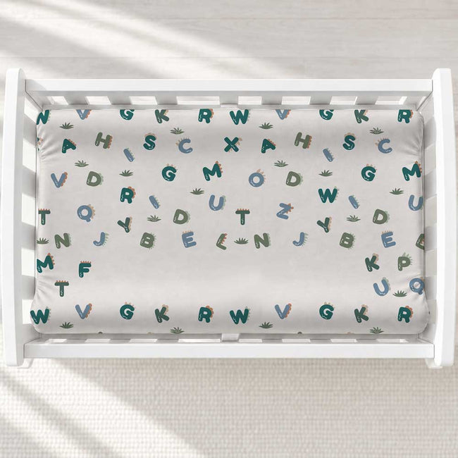 Dino ABC Personalized Changing Pad Cover