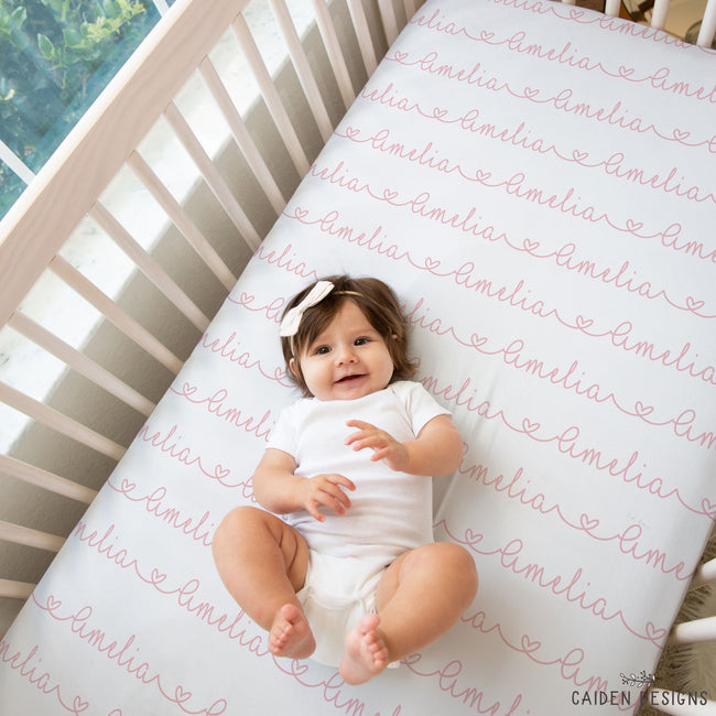 Design Your Own Name Personalized Crib Sheet