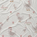 Hen & Blossoms Personalized Baby Girl Crib Sheet