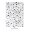 Monochrome Watercolor Bunny Blanket