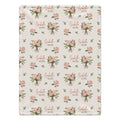 Personalized June Birth Flower Blanket – Rose