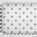Lavender Shells Personalized Crib Sheet | Custom Bedding
