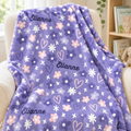 Lilac Love & Daisies Personalized Blanket