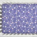 Lilac Love & Daisies Personalized Crib Sheet