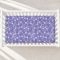 Lilac Love & Daisies Personalized Crib Sheet