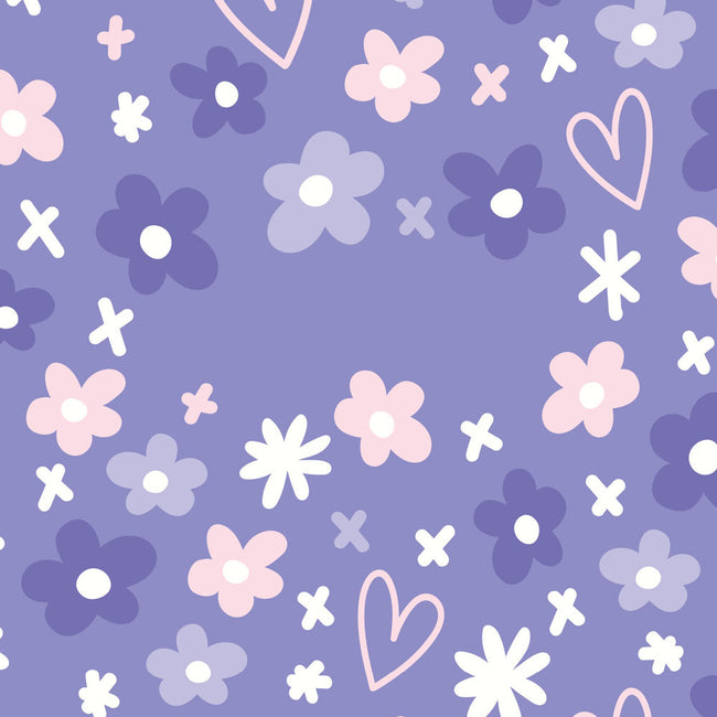Lilac Love & Daisies Personalized Blanket