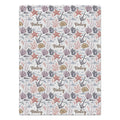 A rectangular fabric or paper product featuring a nautical pattern with anchors, starfish, seashells, coral, and the name 'Finley' repeated in brown script on a light background.