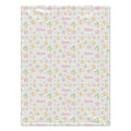 A personalized baby blanket featuring a repeating pattern of pastel pink, yellow, and green stars, dots, and the name 'Anna' printed in script, shown flat against a white background.