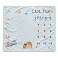 Personalized Airplane Milestone Blanket – Skybound Adventure
