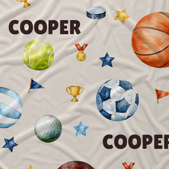 Closeup of personalized sports fabric