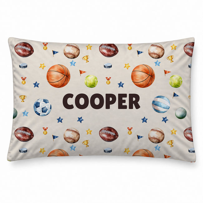 Personalized sports pillowcase for kids