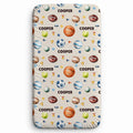 Personalized sports themed fitted sheet