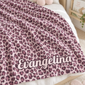 Blush Safari Spots Personalized Pink Leopard Baby Blanket