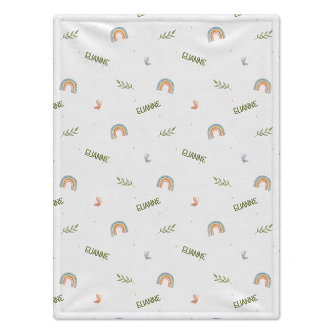 Rainbows & Butterflies Personalized Blanket