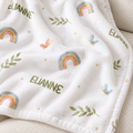 Rainbows & Butterflies Personalized Blanket