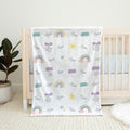 A scandinavian rainbows personalized baby blanket