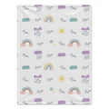 A scandinavian rainbows personalized baby blanket