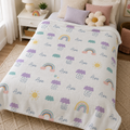 Scandinavian Rainbows Personalized Blanket