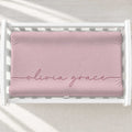 Pink Signature Script Personalized Name Changing Pad Cover